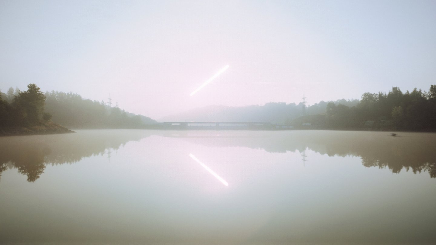 Eine Aufnahme des Ottensteiner Stausee, Filmstill aus Johannes Lurfs FOREVER...FOREVER.