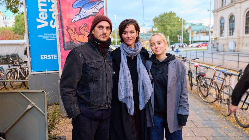 Luca Marinelli, Alissa Jung, Juli Grabenhenrich (PATERNAL LEAVE - 3 TAGE MEER) und Festivaldirektorin Eva Sangiorgi