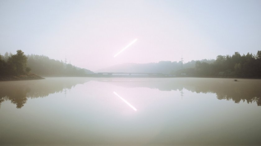 Eine Aufnahme des Ottensteiner Stausee, Filmstill aus Johannes Lurfs FOREVER...FOREVER.