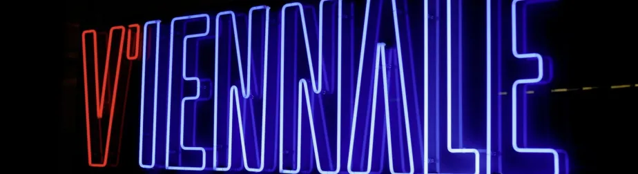 Viennale Schriftzug Neonfarben 