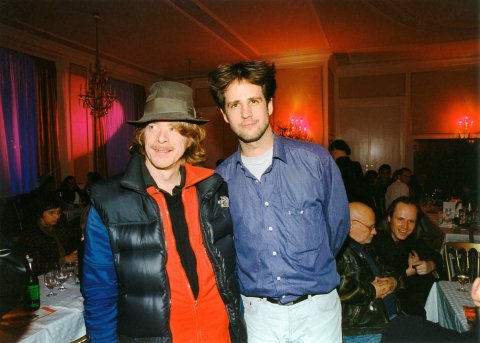 Christoph Schlingensief & Helge Schneider, who just dropped by because he was in town for a concert in 1997