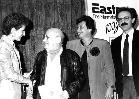 Ruth Beckermann, Kurt Kren, Kulturministerin Havlicek, Milan Dor Viennale 1980er