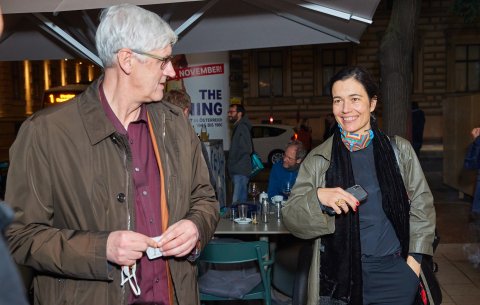 Claus Philipp und Eva Sangiorgi vor dem Stadtkino / Claus Philipp und Eva Sangiorgi at the Stadtkino