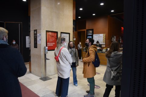 Regisseur Luis López Carrasco (EL AÑO DEL DESCUBRIMIENTO) mit Viennale Team im Filmmuseum / Director Luis López Carrasco (EL AÑO DEL DESCUBRIMIENTO) and Viennale team at Filmmuseum