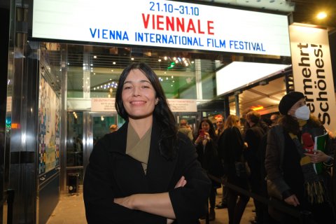 Festivaldirektorin Eva Sangiorgi bei der Eröffnung der Viennale 2021 | Festival director Eva Sangiorgi at the Viennale Opening 2021