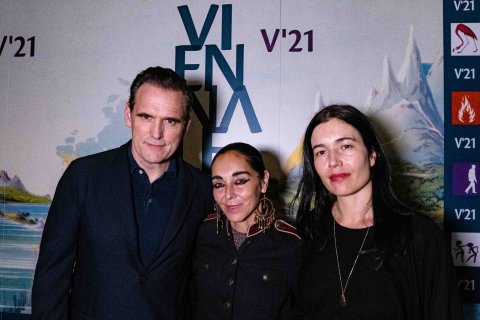 Matt Dillon, Shirin Neshat  (LAND OF DREAMS) & Viennale Festivaldirektorin Eva Sangiorgi | Matt Dillon, Shirin Neshat (LAND OF DREAMS) & Viennale festival director Eva Sangiorgi