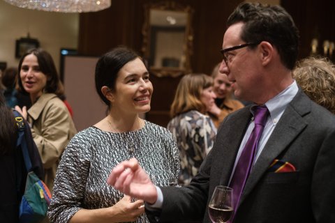 Eva Sangiorgi und Haden Guest beim Branchencocktail im Hotel Intercontinental