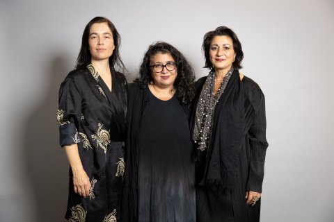 Festivaldirektorin Eva Sangiorgi, Wiener Filmpreis (Spezialpreis der Jury) Preisträgerin Sudabeh Mortezai (EUROPA) und Kulturstadträtin Veronica Kaup-Hasler