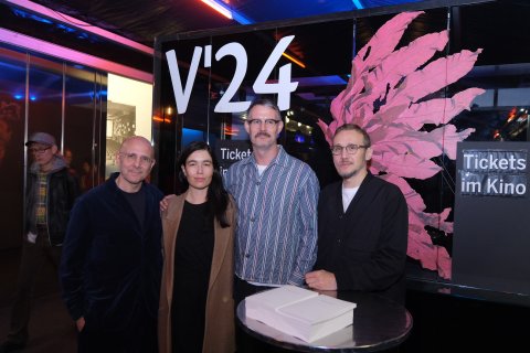 Paolo Benzi (THE DAMNED), Eva Sangiorgi, James Lattimer und Roberto Minervini (THE DAMNED), Gartenbaukino