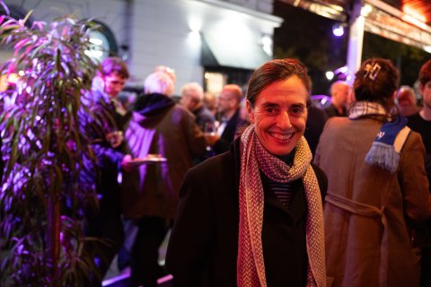 Gabriele Kranzelbinder beim Abschlussfest im Gartenbaukino