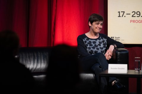 Gespräch mit Rusudan Glurjidze (ANTIKVARIATI), Viennale Zentralino