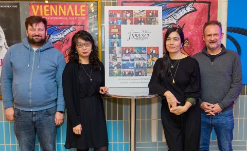 Max Borg (FIPRESCI Jury), Festivaldirektorin Eva Sangiorgi, Yun-Hua Chen (FIPRESCI Jury) und Roman Scheiber (FIPRESCI Jury), Gartenbaukino