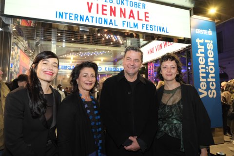 Festivaldirektorin Eva Sangiorgi, Kulturstadträtin Veronica Kaup-Hasler, Viennale Präsident Christian Petzold und Stadtkino Filmverleih Geschäftsführerin Wiktoria Pelzer