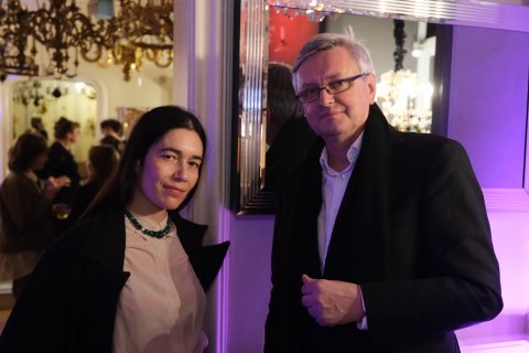  Sergei Loznitsa und Festivaldirektorin Eva Sangiorgi, Lobmeyer Event