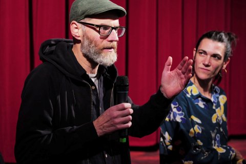 Moderation David Krems und Meritxell Colell Aparicio (LEJOS DE LOS ÁRBOLES), Metro Kinokulturhaus