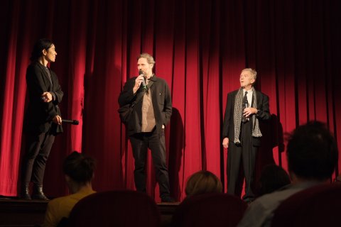 Festivaldirektorin Eva Sangiorgi, Sebastian Brameshuber und Bobby Sommer (LONDON), Metro Kinokulturhaus