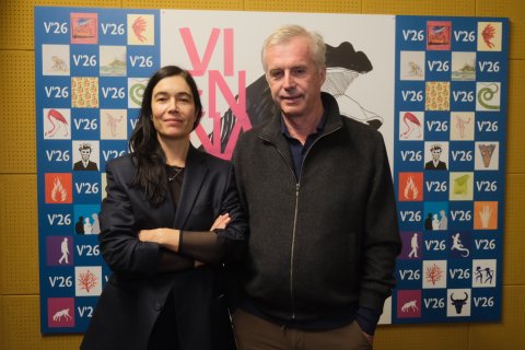 Festivaldirektorin Eva Sangiorgi und Bruno Dumont (LES ROCHES ROUGES), Gartenbaukino
