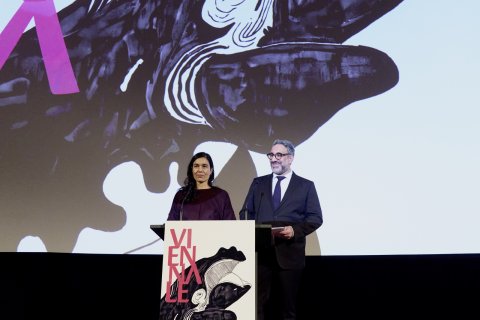 Festivaldirektorin Eva Sangiorgi und Geschäftsführer Paolo Calamita, Gartenbaukino
