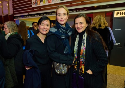 Mariko Minoguchi, Nina Hoss (DIE ANDERE SEITE) und Barbara Albert, Gartenbaukino
