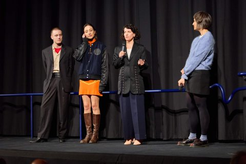 Louis Hofmann, Aenne Schwarz, Ann Oren (OBJET A) und Moderation Astrid Peterle, Stadtkino im Künstlerhaus