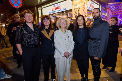Thomas Schubert, Bady Minck, Ulrike Ottinger und Tom Neuwirth (DIE BLUTGRÄFIN), Gartenbaukino