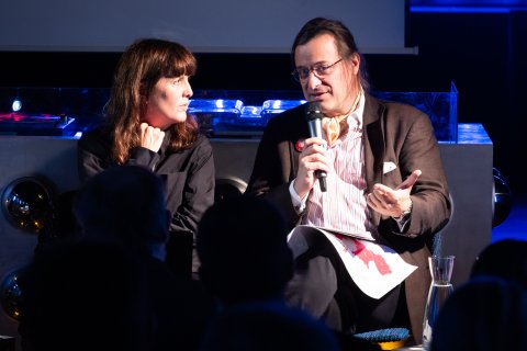 Montse Triola und Alexander Dumreicher-Ivanceanu, Roundtable, Viennale Zentrale im Funkhaus Wien
